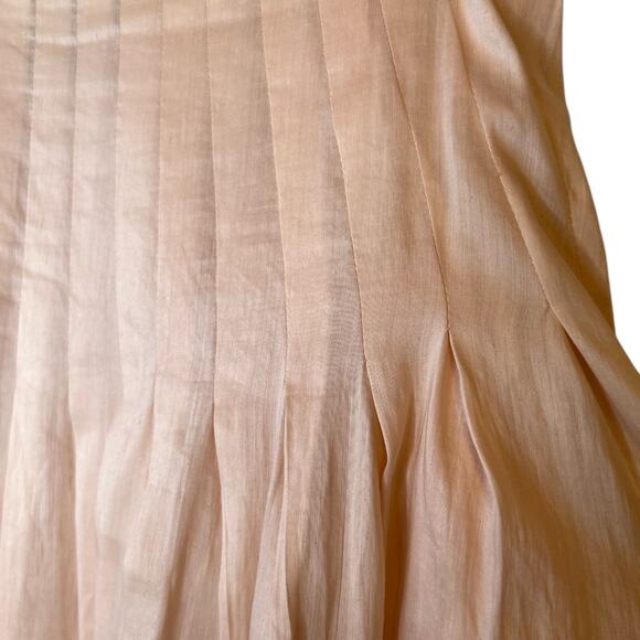 RALPH LAUREN Black Label Silk Blend Pleated Skirt in Soft Pink Women's Size 4 - Picture 3 of 11
